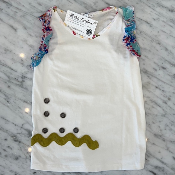 New Girls Ruffle Tank Top by All The Numbers - Picture 1 of 5